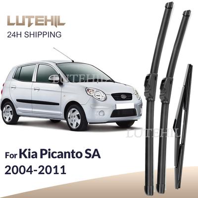 For Kia Picanto SA 2004-2011 2005 2006 2007 2008 Wiper Front&Rear Wiper Blades Windshield Windscreen Window Brushes 22"+16"+12"