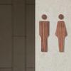 Bathroom Decoration Bathroom Sign Solid Wood Men's And Women's Toilet Sign Home Bathroom Wall Decor Restroom Sign WC Door Plate