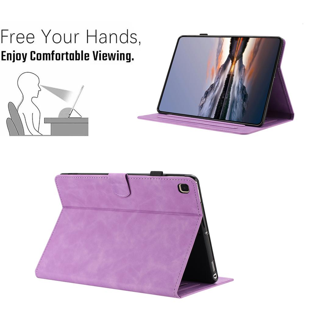 For Samsung Galaxy Tab A7 Lite 8.7-inch Case Card Holder Stand Butterfly Floral Imprinted Leather Tablet Cover