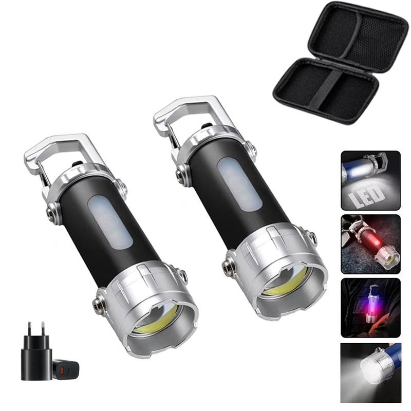 Portable MINI LED COB Handheld Flashlights High Brightness Keychain Work Lamp Emergency Work Lamp For Outdoor Camping Walking
