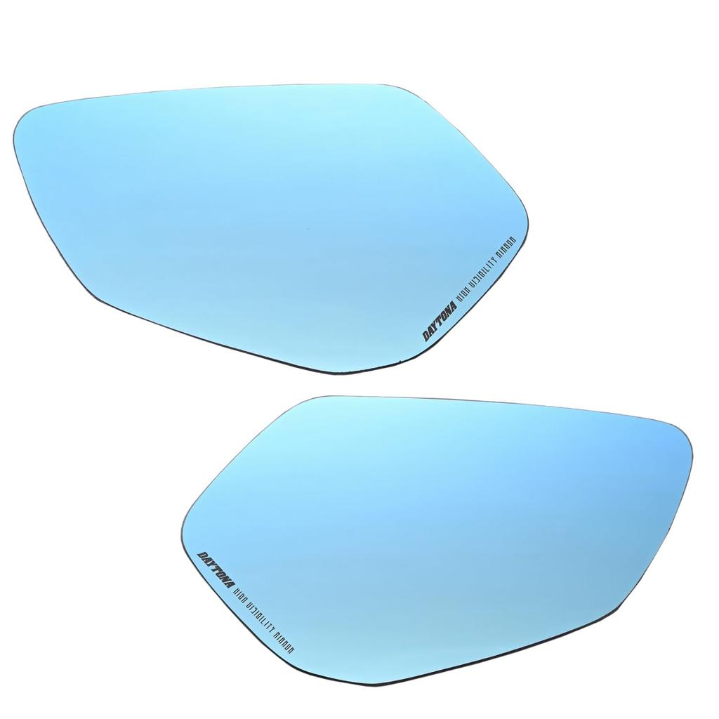 Daytona KAWASAKI2 41543 High Visibility Mirror, For Motorcycles, Stick-on Type, Ninja ZX-10R, Etc., Wide Angle, Anti-Glare, Glare Reduction, Blue