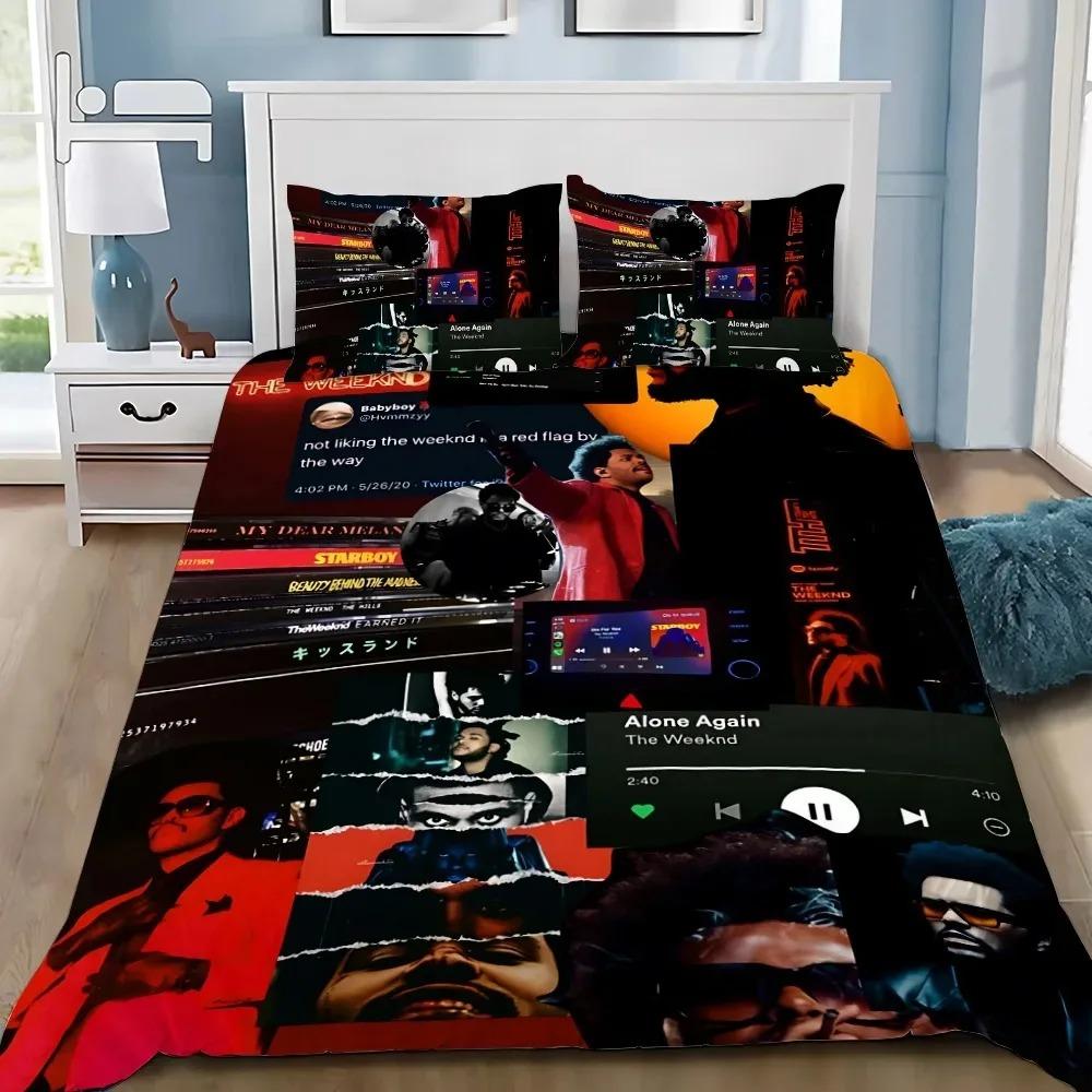 Duvet Cover Pillowcase Bedding Set Adult Boy The W-Weeknd XO Girl Bedroom Decoration Children Gift Single Double Large Size
