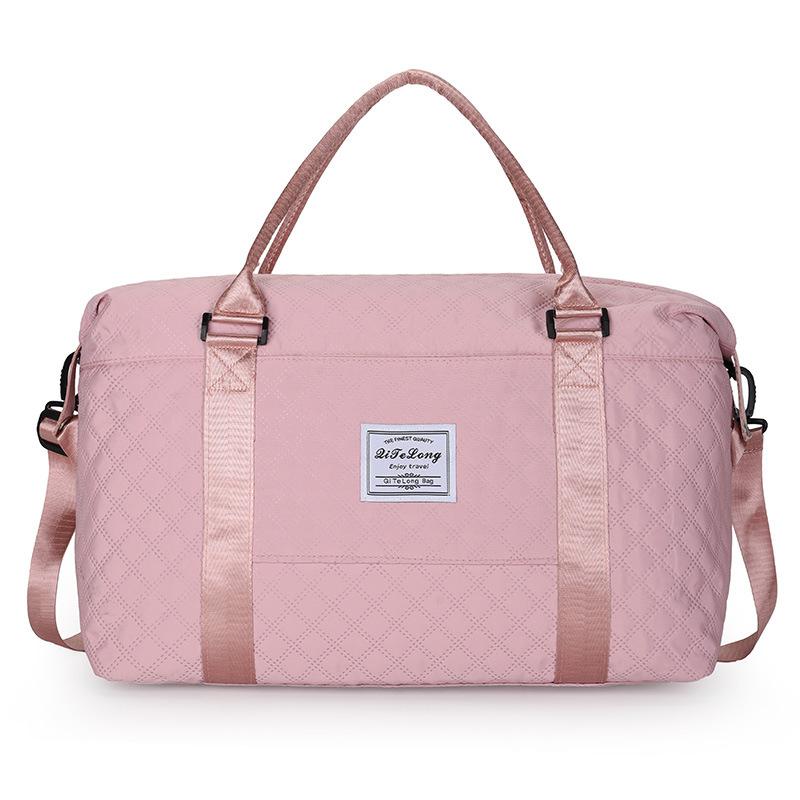 

Yoga Fitness Storage Bag Large Capacity Wet and Dry Sports Travel Bag Short-distance Business Trip Luggage Storage Bag One Size рожевий