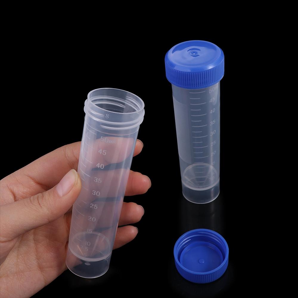 Fittings With Screw Cap Plastic Test Tube Lab Analysis Bottles Centrifuge Tubes Caps Pack Container