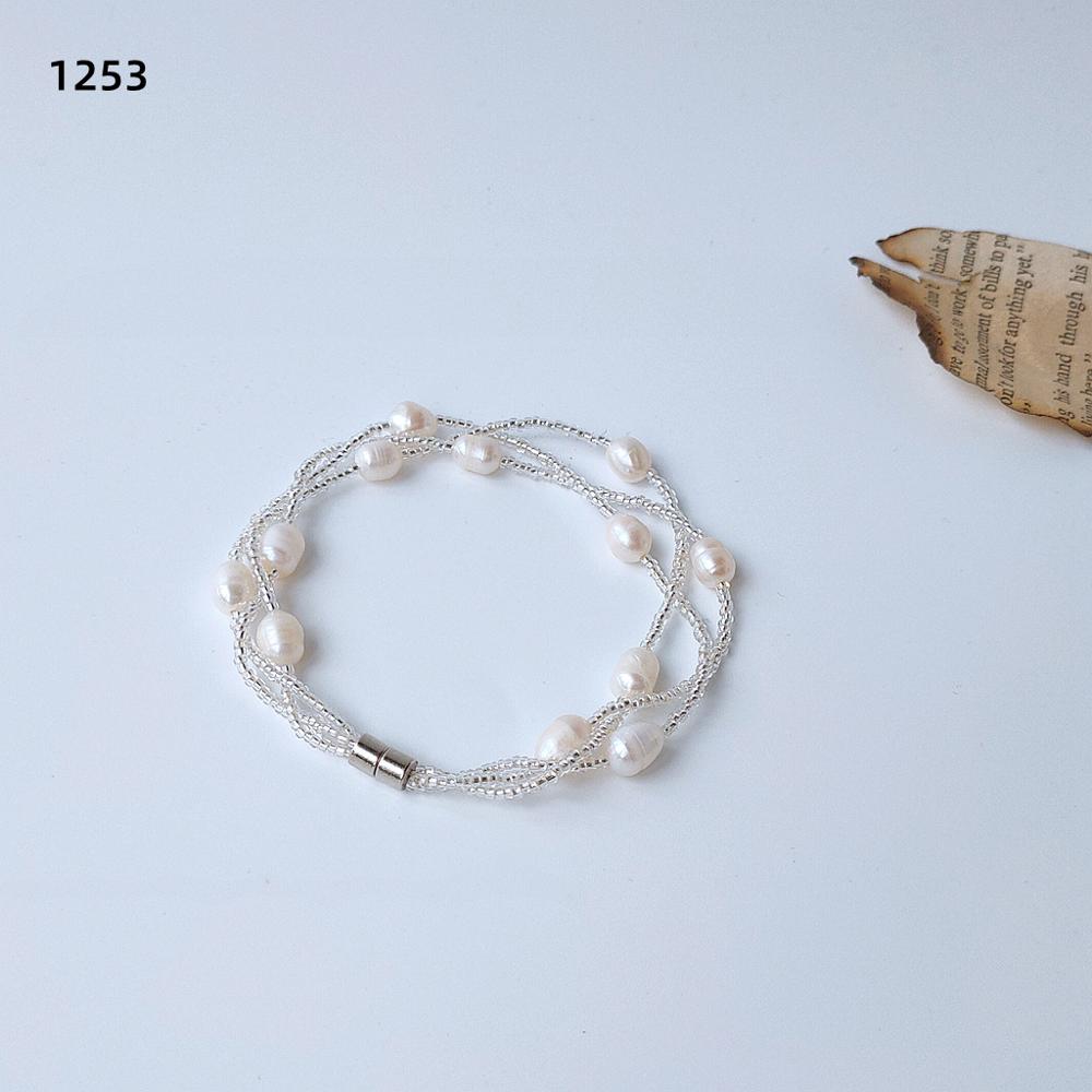 Hand Woven Natural Freshwater Pearl Lady Bracelet Original  For Women Promotion Birthday Gift Girlfriend