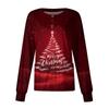 Dame fritidsjakke med langermet enkelt-breasted juletrykt beskyttelsesklær cardigan topp