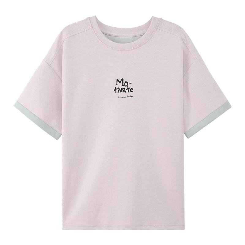 Zuoxi Girls  Letter Print Casual Round Neck Short Sleeve T-Shirt 130
