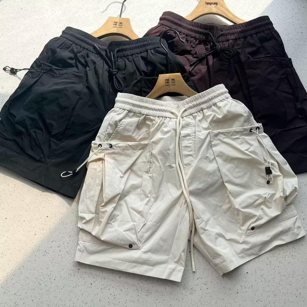 Men's Quick-Dry Functional Wide-Leg Work Shorts with Mesh Lining