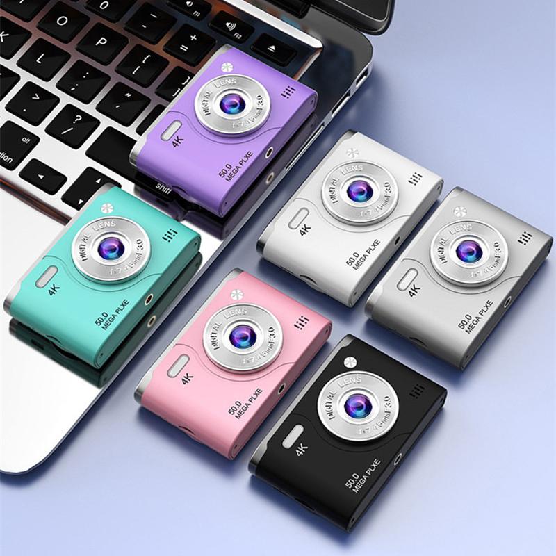 Retro Ccd Digitalkamera 4K Dual-Objektiv Videokamera 8x Zoom 2,4 Zoll Bildschirm 6400W Pixel Lange Akkulaufzeit Für Reisen Und Studenten