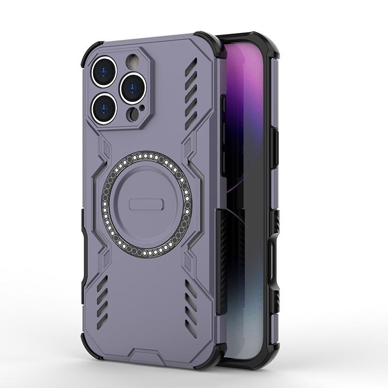 Suitable for iPhone16ProMax anti-drop mobile phone case, heat dissipation magnetic suction, Apple 15 Apple 16 mobile phone case protective case.