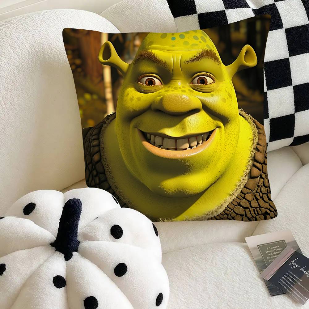 Fantasy Movie Funny SShrek Pillow Case Fashion Square Pillowcase Bedroom Sofa Room Ins Decoration Leisure