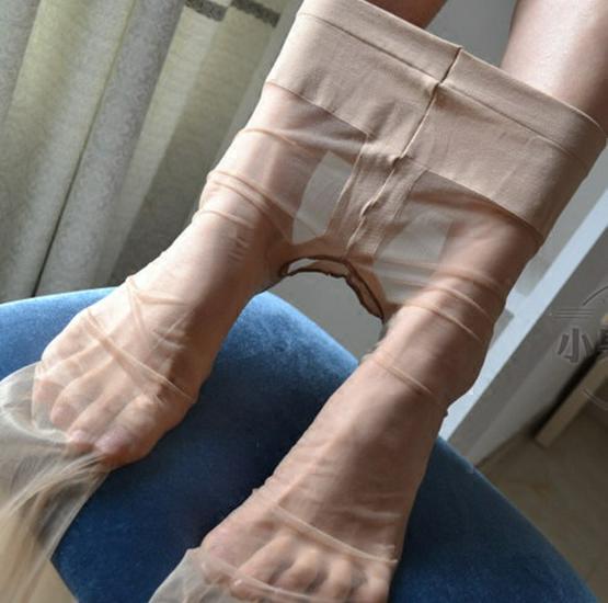 T-Crotch Seamless Open Crotch Pantyhose - Sexy Sheer Toe High-End Erotic Stockings
