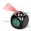 Creative Projection Digital Lcd Snooze Clock Bell Alarm Display Backlight Led Projector Home Clock