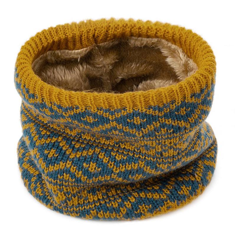 Unisex Winter Scarf Neck Warmer Thickened Fleece Outdoor Cycling Face Mask Versatile Knitted Neck Protection Overhead Scarf
