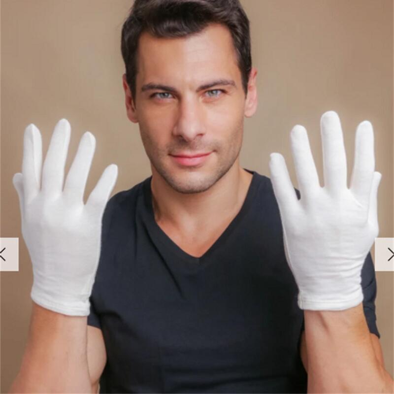 12/6 Pairs Cotton Work Gloves for Dry Hands Ceremonial Handling Film Jewelry Silver Inspection Gloves Household Cleaning Tool
