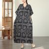 DIMANAF New Women Plus Size Spring Summer Beach Vintage Lady Long Dress Loose Oversize Maxi Floral Print 2026