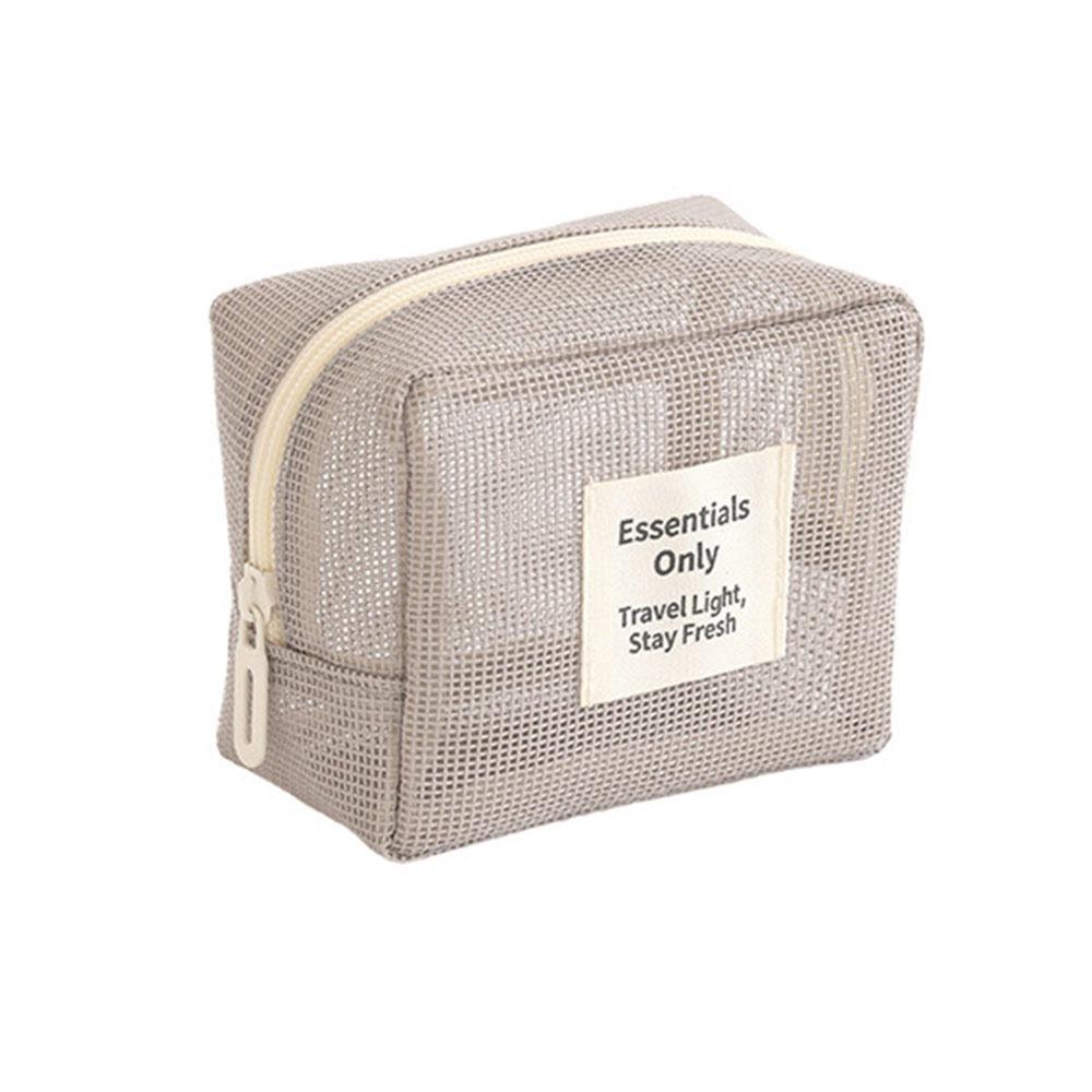 New Multi-purpose Mesh Cosmetic Bag Checkered Makeup Storage Case Storage Bag Portable Cosmetic Storage Tools