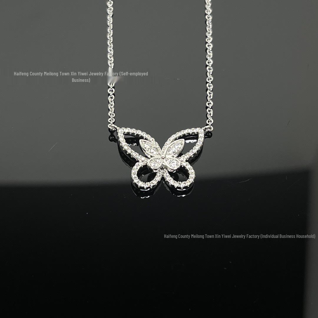 Высококачественное ожерелье Gejia «Фантомная бабочка»: Роскошная бриллиантовая кисточка для элегантных женщин
