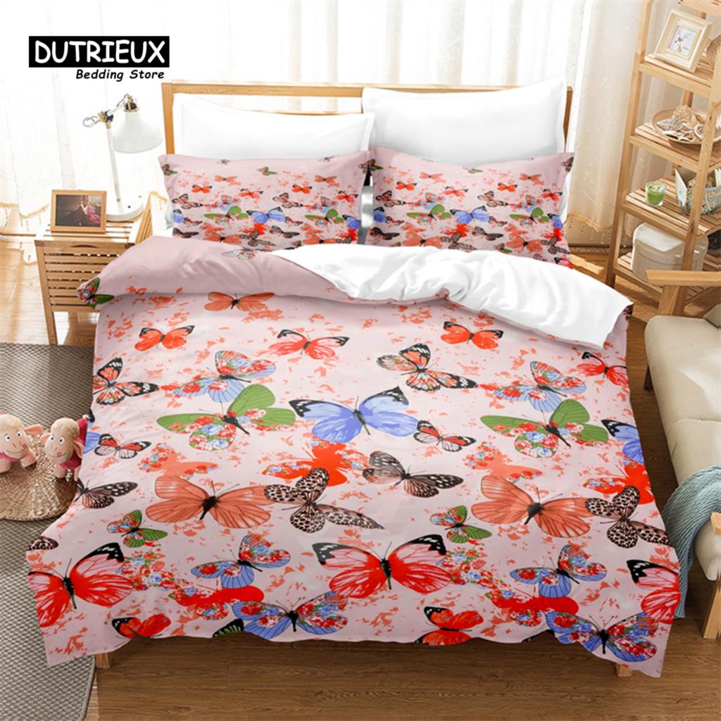 

Комплект постельного белья Beautiful Flowers, комплект из 3 пододеяльников Flower, мягкий, удобный, дышащий пододеяльник, для декора спальни и гостевой комнаты EU single(135x200cm)