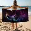 1pc Oriental Art Print Microfiber Beach Towel | Soft, Absorbent, Quick-Drying, Polyester Blend, Suitable for Swimming, Camping