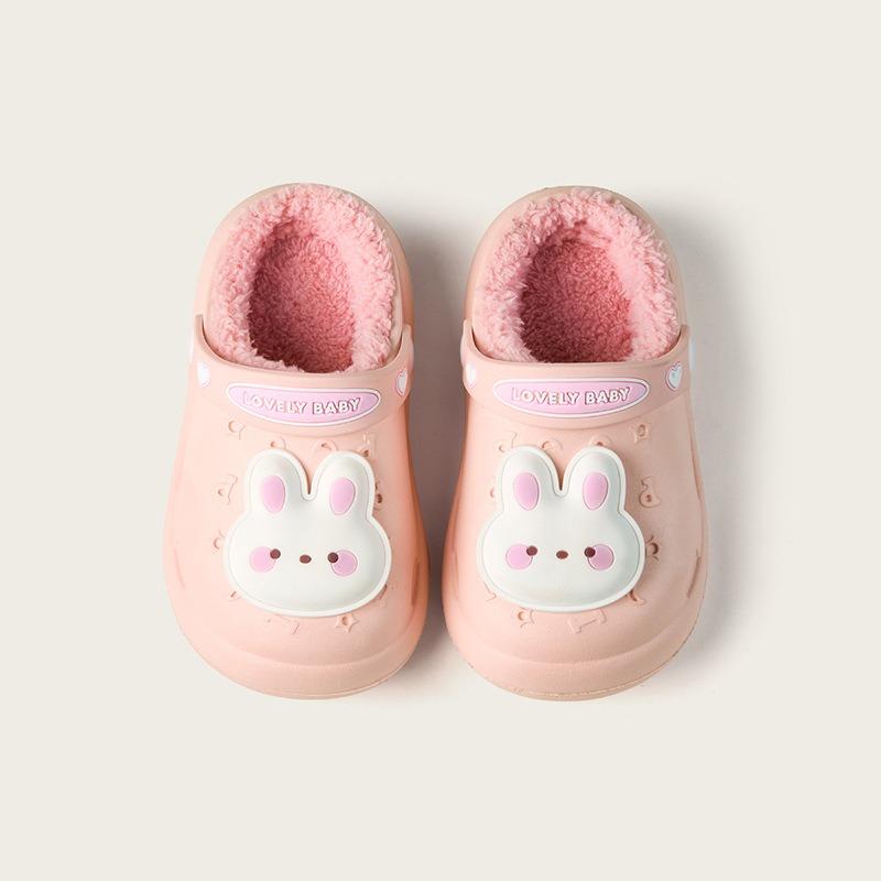 Children's Cotton Shoes Autumn and Winter Warm Cashmere Waterproof Infants 4-6 Years Old Non-slip Baby Woolen Cotton Mop