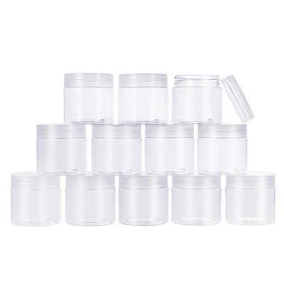 BENECREAT Set of 20 60ml Plastic Dividers, Clear, with Leak-Proof Gaskets, Empty Containers for Beads, Beans, Small Items, Storage, Refillable