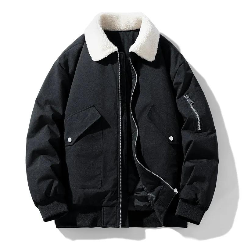 Men's Fleeced Warm Winter Quilted Padded Jacket Casual Man Thick Winter Coat for Men High Quality Luxury Padding Men Clothing