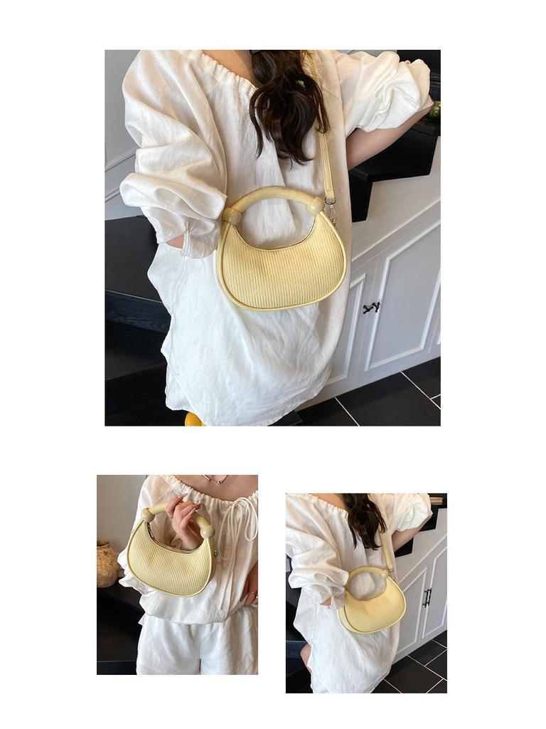 Sac à main plissé en forme de croissant pour femme Automne 2025: Sac à Bandoulière Unique et Sac Bandoulière à la Mode