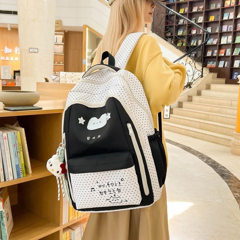 Schoolbag1011 New Girls Backpack Floral High-value Backpack Student Design College Student Large-capacity Commuting Schoolbag