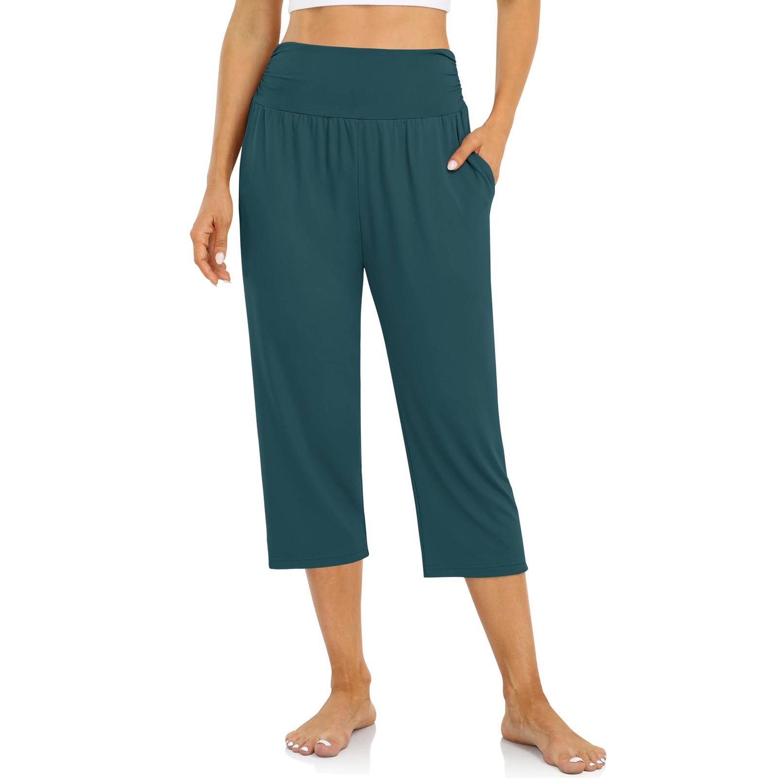 

Женские брюки летние свободные брюки удобные тренировочные брюки с карманами S синий