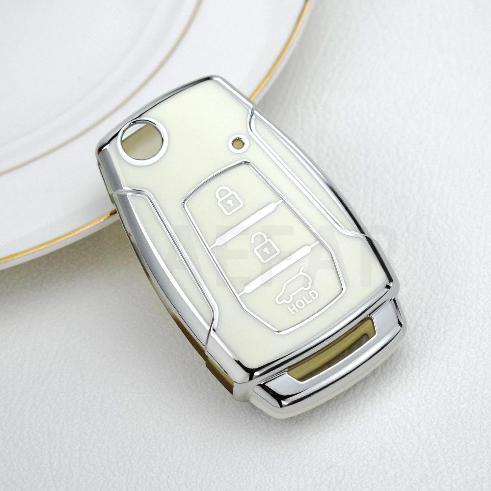 TPU Remote Key Case Cover For Korean Ssang Yong Key Case for SsangYong Kyron 2 Sanka Actyon Korando Tivoli Musso Keychain