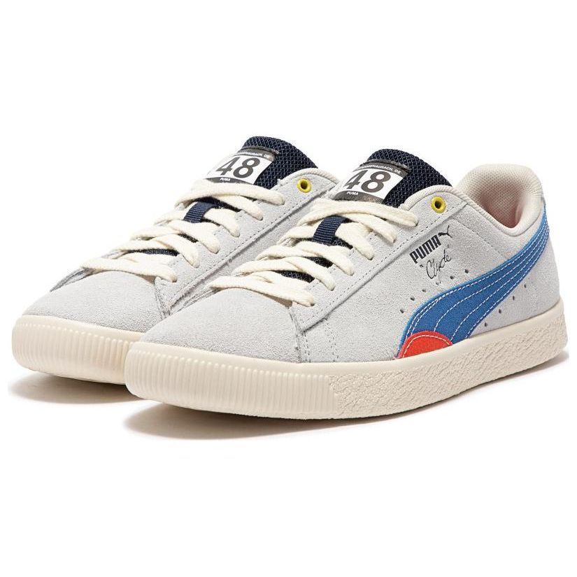 Puma Clyde TM Unisex Sneakers Grey Glacial-Grey Royal-Sapphire 392140-01