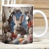 3D Happy Easter Rabbit Egg Egg Ceramic Coffee Mug Tea Cup