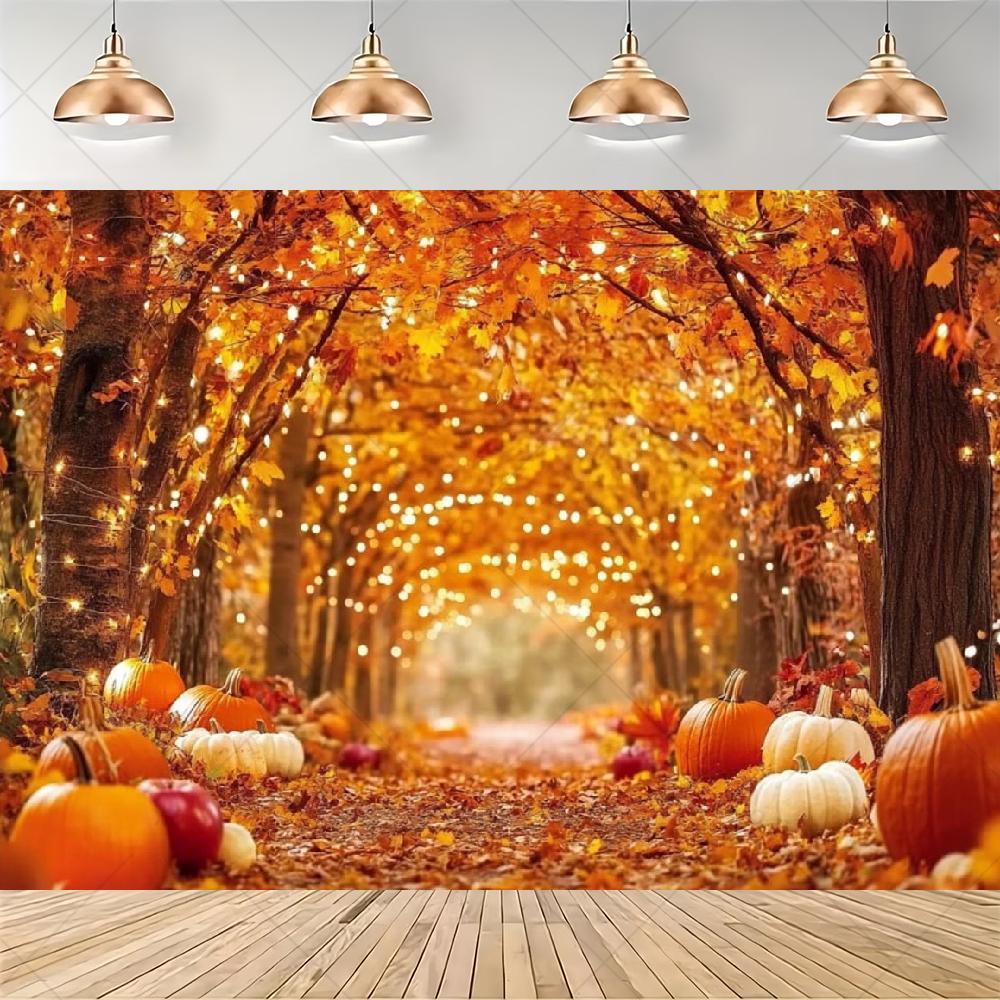 Autumn pumpkin themed backdrop, harvest festival decoration, baby shower background, photo booth backdrop4889