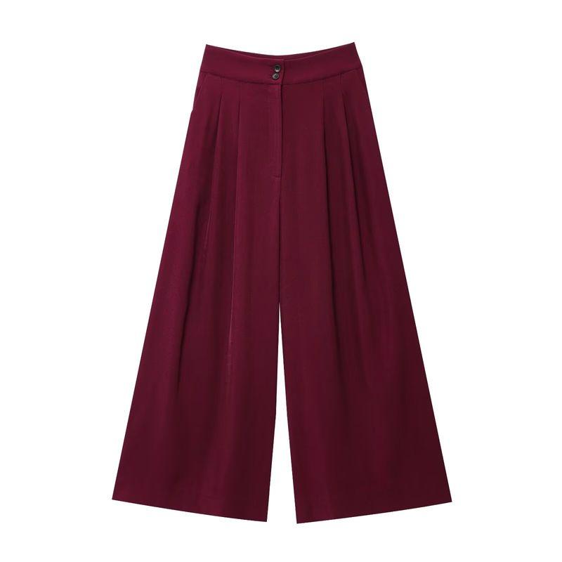 Kaslead New Arrival Women's Fashion Style Blended Double Breasted Vest Casual Pants 8056586 2365586