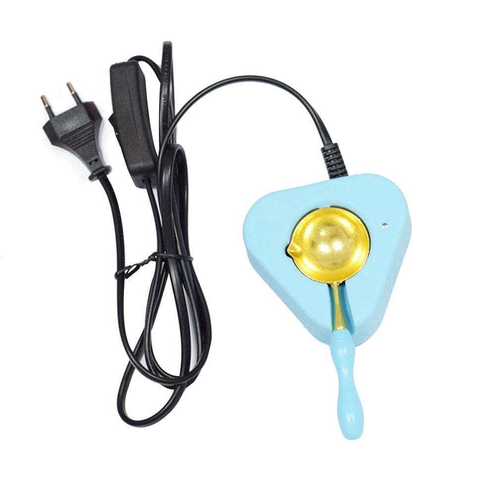 Electric Wax Seal Warmer Wax Seal Kit with Spoon & Wax Seal Head Wax Heater Pot for Wedding Invitations Envelopes