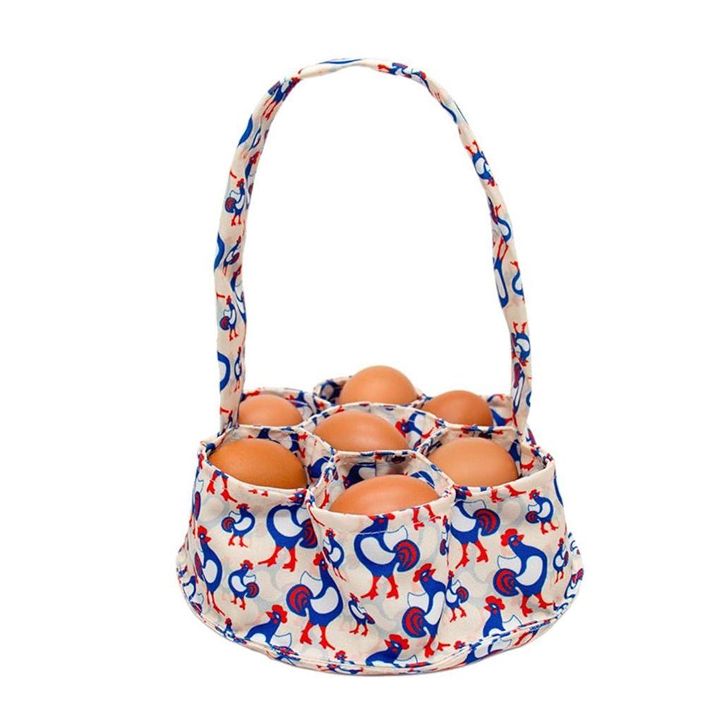 Soft Eggs Gathering Bags Portable Canvas Egg Holder Quality Material Easter Egg Collector  Kitchen