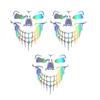 Felimoa Skull Sticker Decal Reflective Car Motorcycle Set of 3