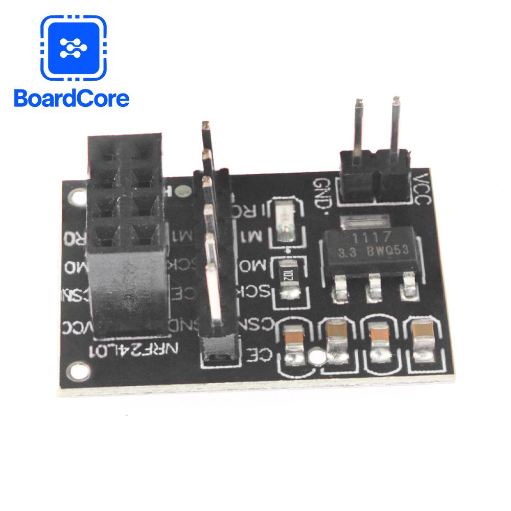 Wireless Module Adapter Board 3.3V Wireless Module for 8Pin NRF24L01 Wireless Transceive Module for Smart Car/Robot DIY Projects