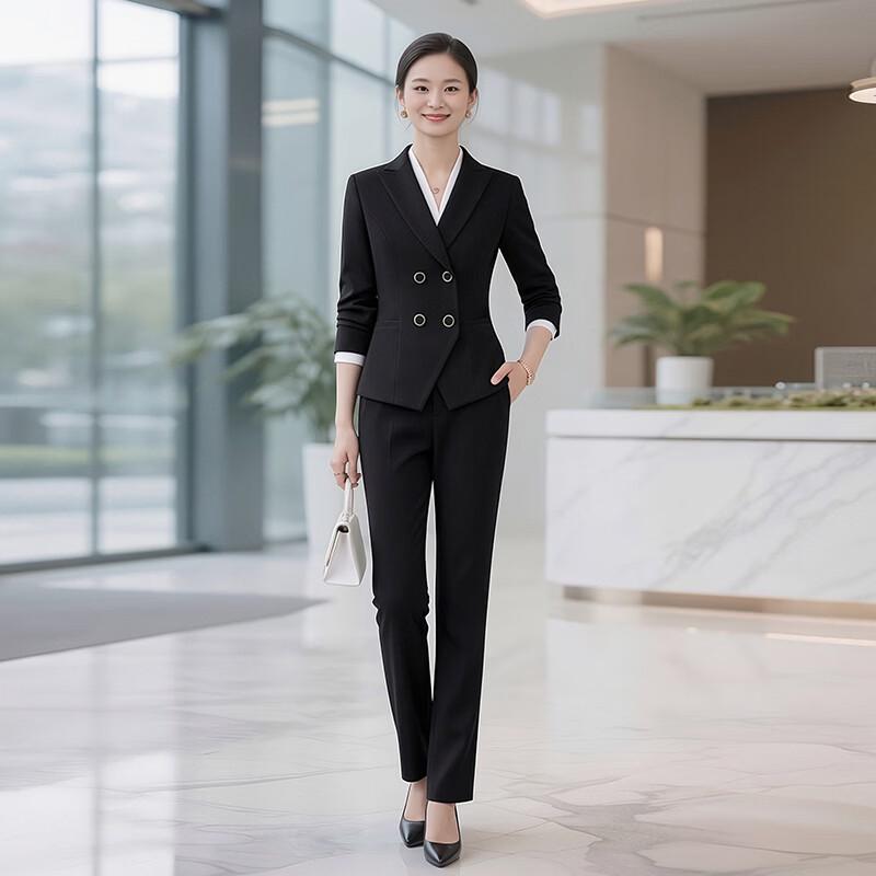 

Women s Petite Professional Blazer Suit Set 4XL