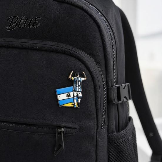 Klare Linie Emaille Abzeichen Fußballspieler Brosche Pins Fan Abzeichen