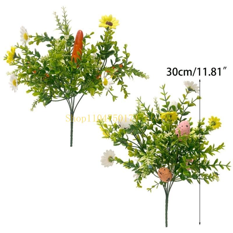 Happy Easter Day Decor Festive Easter Flower Arrangement Simulated Flower Branch for Home School and Store Display Top Sale