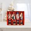 4x Nussknacker Marionettenfiguren Heimdekoration Einweihungsgeschenk Künstliche Ornamente für Bücherregal Büro Innenbereich Schreibtisch