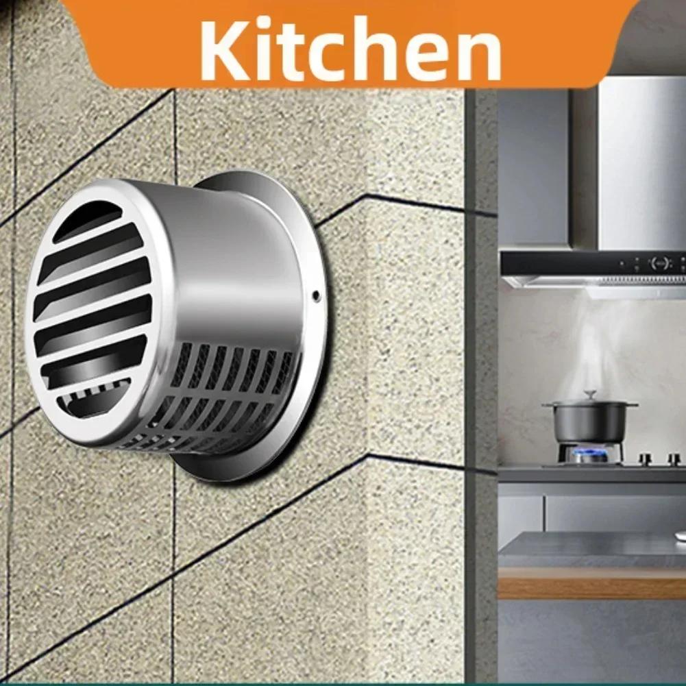 1pcs Exhaust Hood Cover Rainproof Stainless Steel Ventilation Grill Exhaust Hood Cover,Weatherproof Range Pipe Vents Accessories