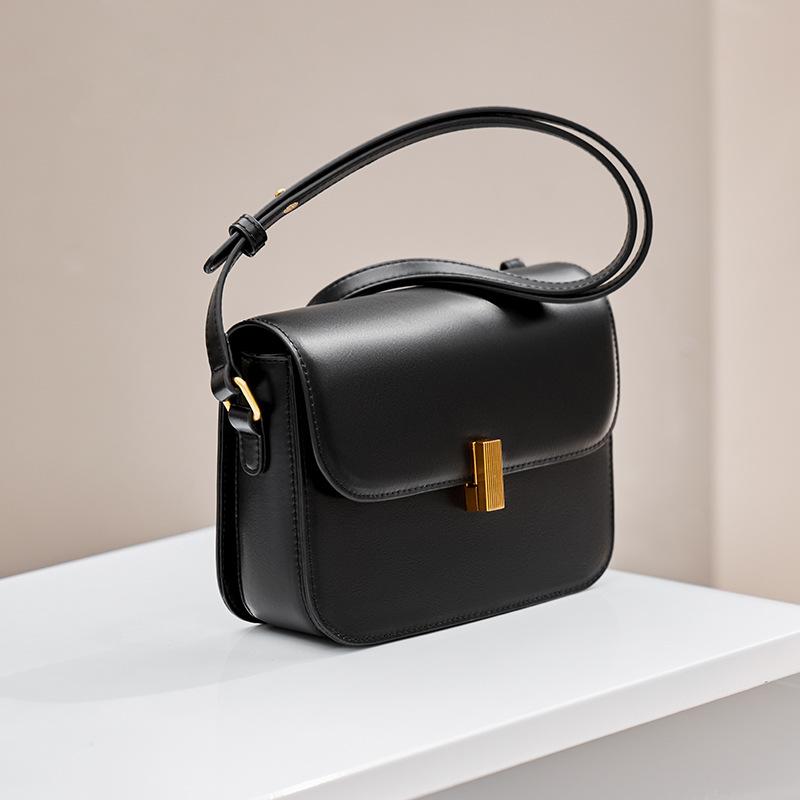 Mrs. Qiao High-End Bag for Women 2025 New Crossbody Bag Autumn Winter Small Square Bag Women's Underarm Genuine Leather Bag