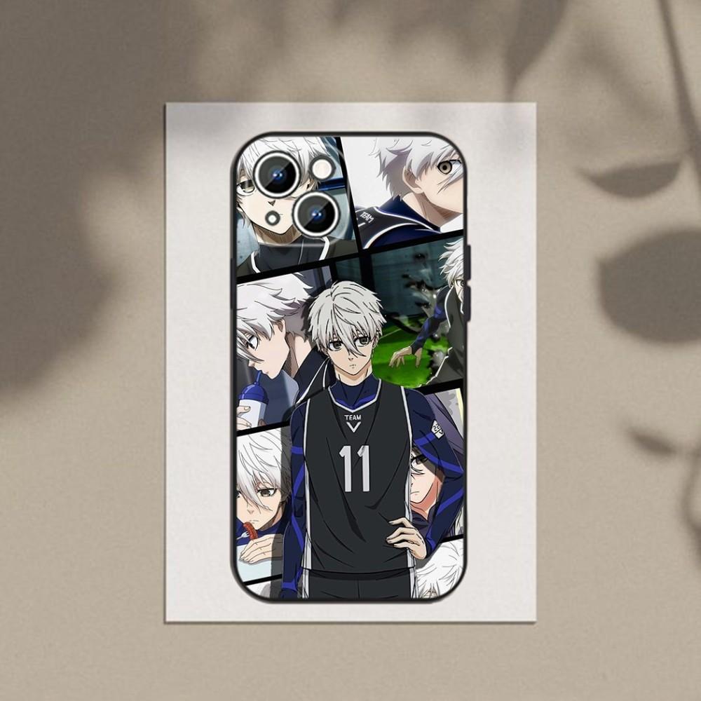 Anime B-Blau L-Lock Handyhülle Für Apple iPhone 15,14,13,12,11,XS,XR,X,8,7,Pro,Max,Plus,mini Silikon Schwarze Hülle