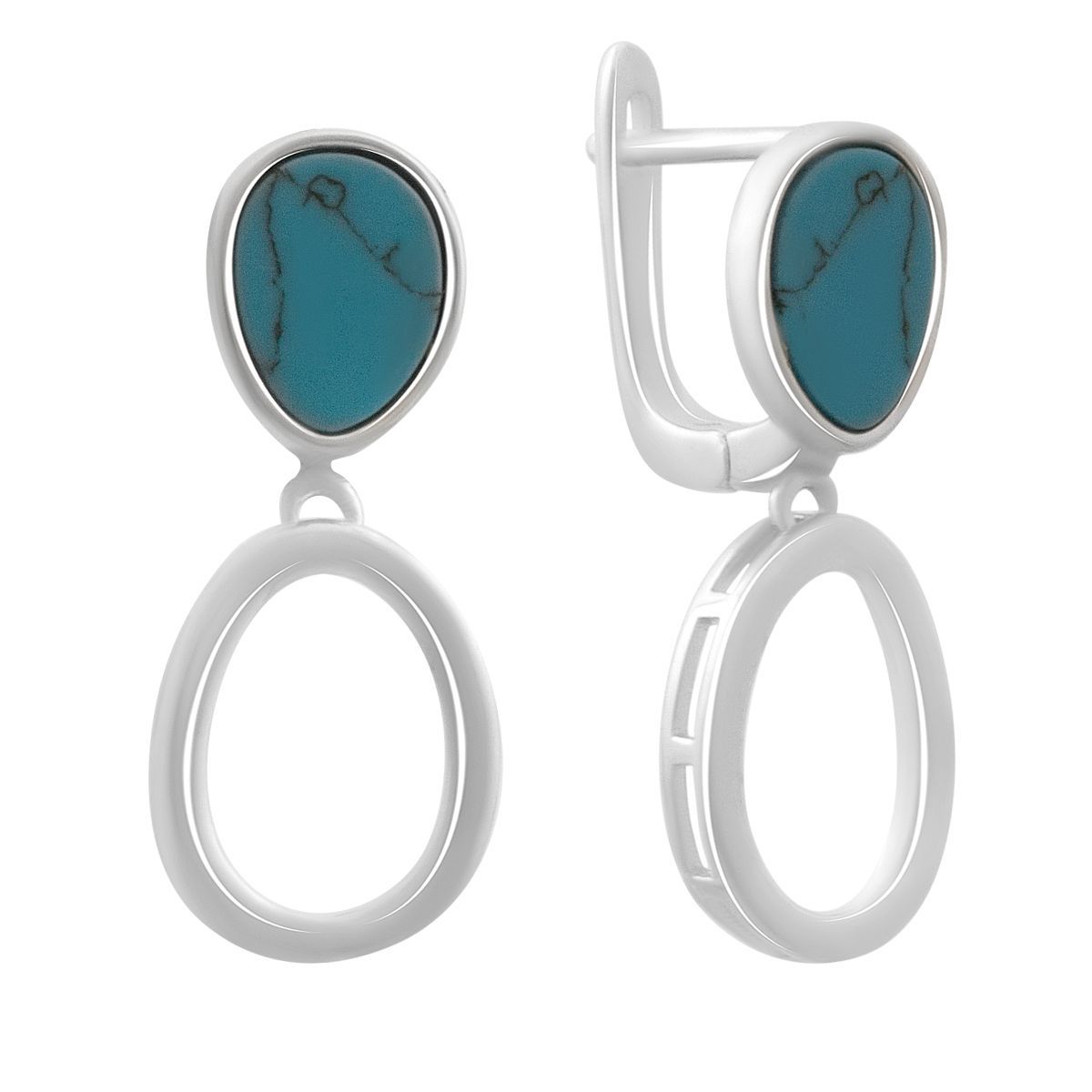 

Серебряные серьги с бирюзой (2184881) небо синє світло кольору