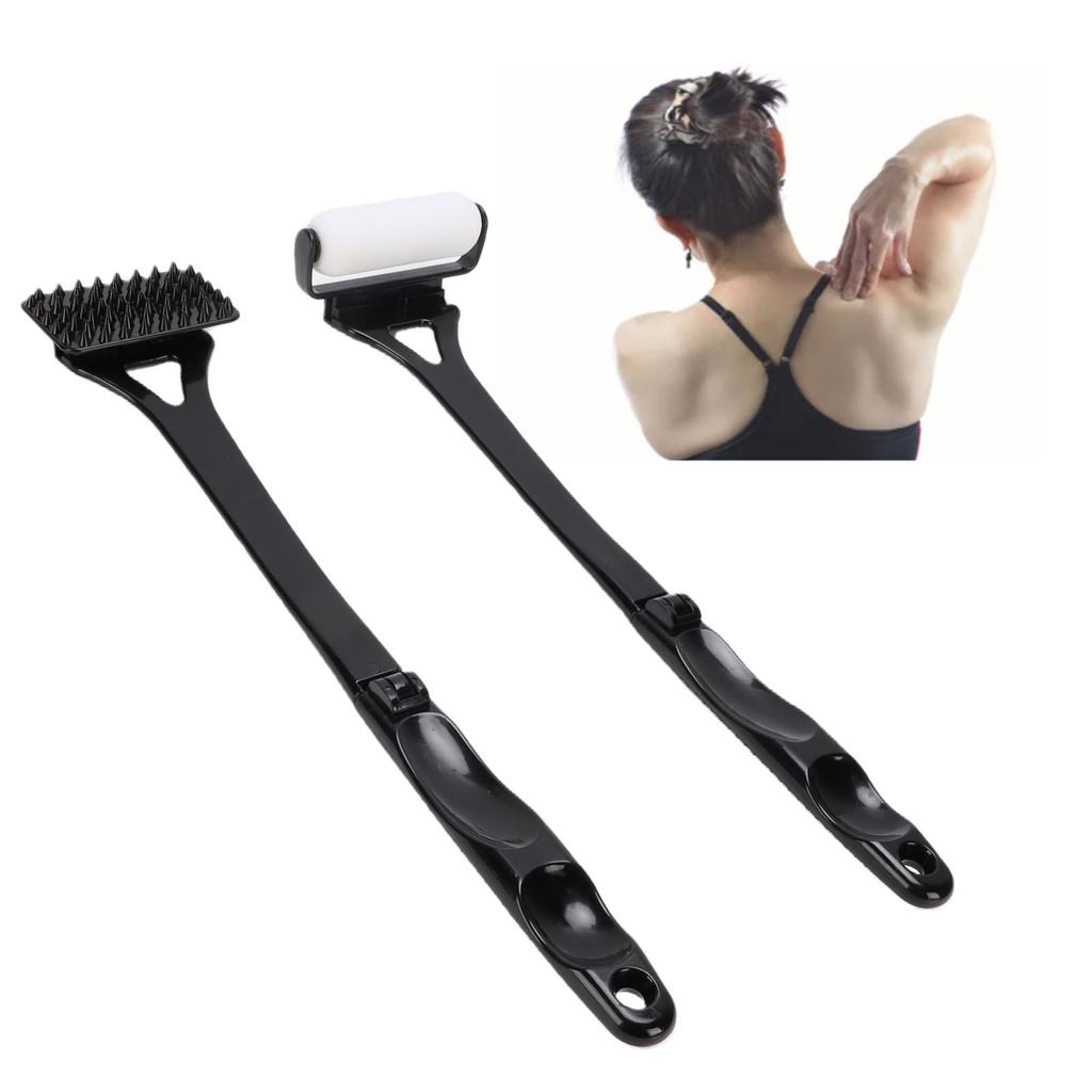 Lotion Applicator for Back Foldable Non Slip Grip     Roller Reusable with Scratcher