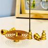 10pcs Copper Gourd Incense Plug with Nine Holes Mini Portable Water Drop Spice Seat Wire Stick Holder Sticks Burner Accessory
