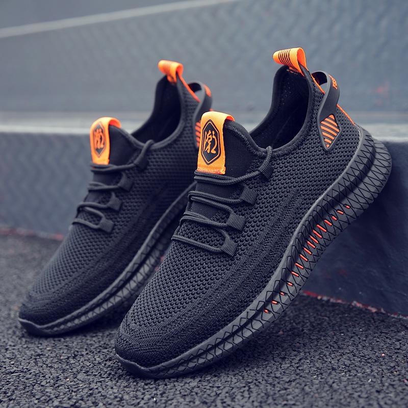 2023 Summer New Fashion Outdoor Mesh Trendy Lace Up Breathable Flyknit Shoes Sports Running Shoes